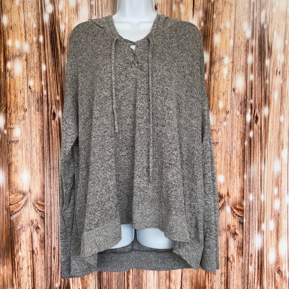 Maurices Heather Gray Hooded Lightweight Sweatshirt